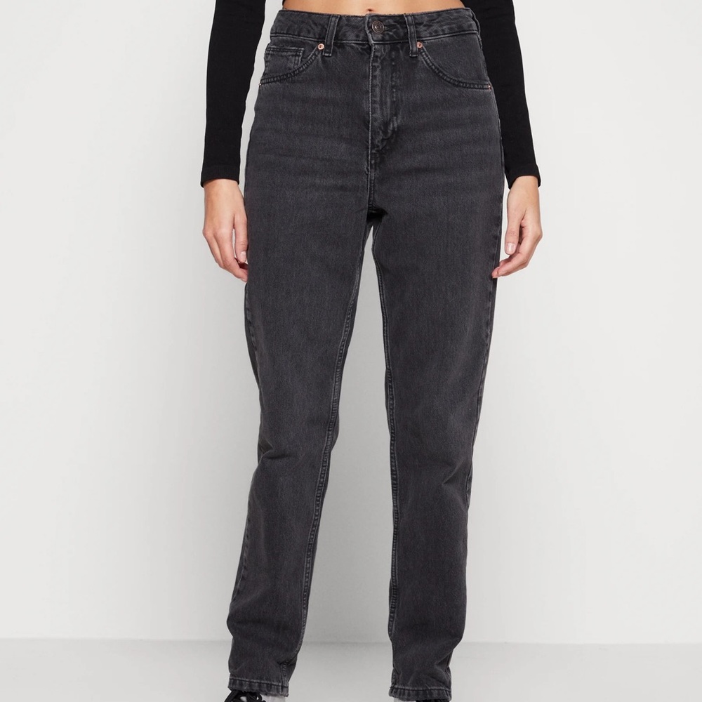 BDG Urban Outfitters Gray Black High Rise Straight Leg Mom Jeans Size 27